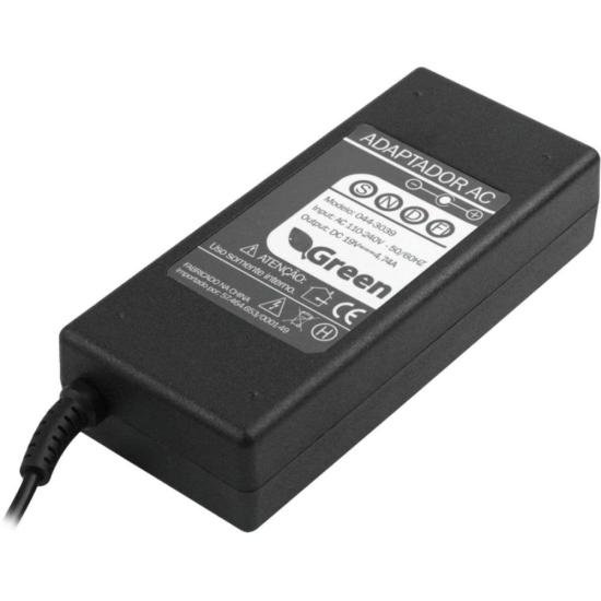 Fonte Para Notebook 19V 3,42A Bivolt 5,5X2,5mm Green por 71,00 à vista no boleto/pix ou parcele em até 2x sem juros. Compre na loja Mundomax!