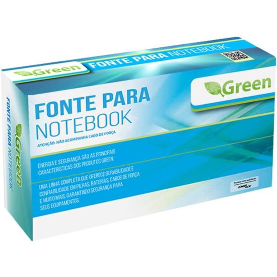 Fonte Para Notebook 19V 3,42A Bivolt 5,5X2,5mm Green por 71,00 à vista no boleto/pix ou parcele em até 2x sem juros. Compre na loja Mundomax!