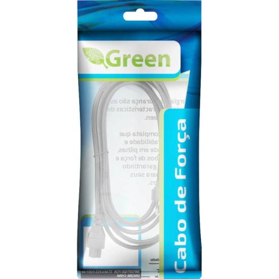 Cabo de Força Tripolar 10a 1.5m Green por 22,00 à vista no boleto/pix ou parcele em até 1x sem juros. Compre na loja Mundomax!
