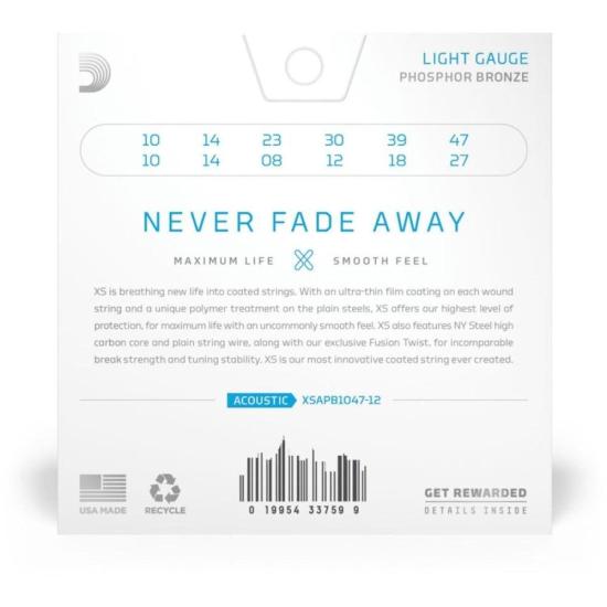 Encordoamento Violão Aço 12 Cordas Revestido .010-.047 XS Phosphor por 274,00 à vista no boleto/pix ou parcele em até 10x sem juros. Compre na loja Mundomax!
