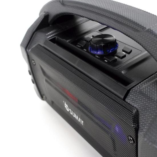 Caixa de Som Portátil Sumay Sunbox CSP1304 50W Preta por 222,00 à vista no boleto/pix ou parcele em até 8x sem juros. Compre na loja Mundomax!