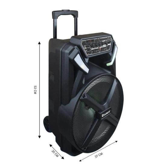 Caixa de Som Portátil Sumay Xprime CAP22 300w Preta por 509,99 à vista no boleto/pix ou parcele em até 10x sem juros. Compre na loja Mundomax!