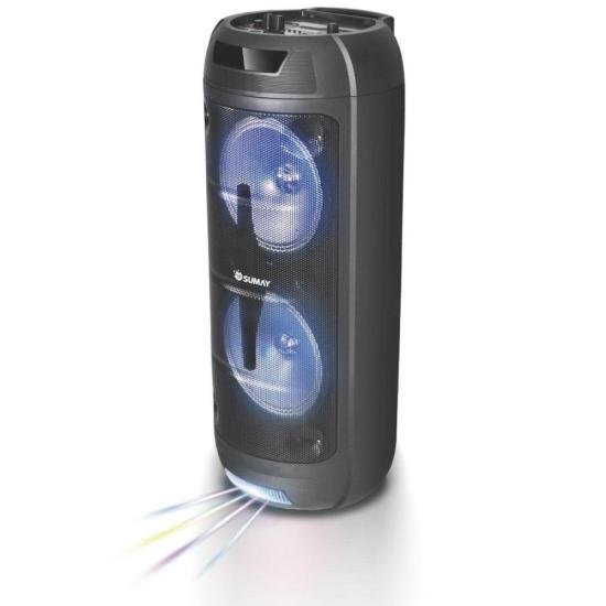 Caixa de Som Portátil Sumay Tower CAP30 400w Preta por 484,99 à vista no boleto/pix ou parcele em até 10x sem juros. Compre na loja Mundomax!