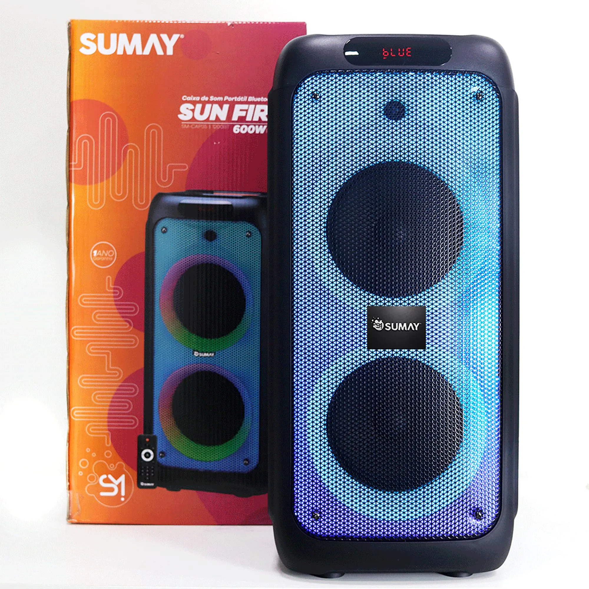 Caixa de Som Portátil Sumay Sunfire CAP35 600w Preta (81218)