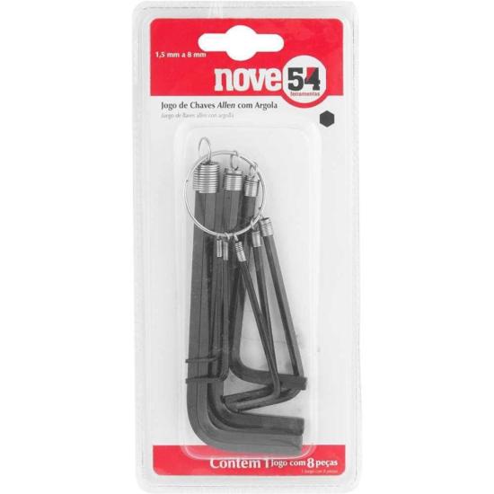 Jogo de Chaves Hexagonal/Allen Com 8 Peças Nove54 por 15,99 à vista no boleto/pix ou parcele em até 1x sem juros. Compre na loja Mundomax!