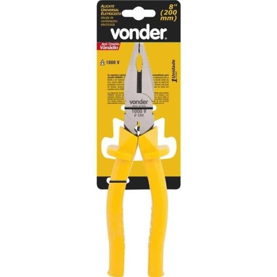 Alicate Universal 8\" 1000v Vonder por 52,99 à vista no boleto/pix ou parcele em até 2x sem juros. Compre na loja Mundomax!