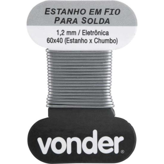 Estanho em Fio Para Solda Com 2 10g 60x40 1,2mm Vonder por 10,99 à vista no boleto/pix ou parcele em até 1x sem juros. Compre na loja Mundomax!