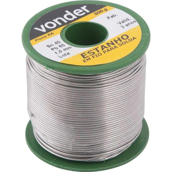 Estanho em Fio Para Solda 500g Verde 40x60 1mm Vonder por 113,99 à vista no boleto/pix ou parcele em até 4x sem juros. Compre na loja Mundomax!