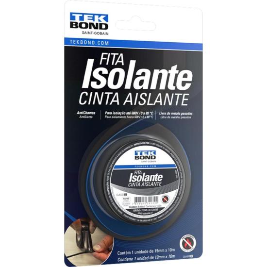 Fita Isolante Blister 19mmx10m Tekbond por 5,99 à vista no boleto/pix ou parcele em até 1x sem juros. Compre na loja Mundomax!