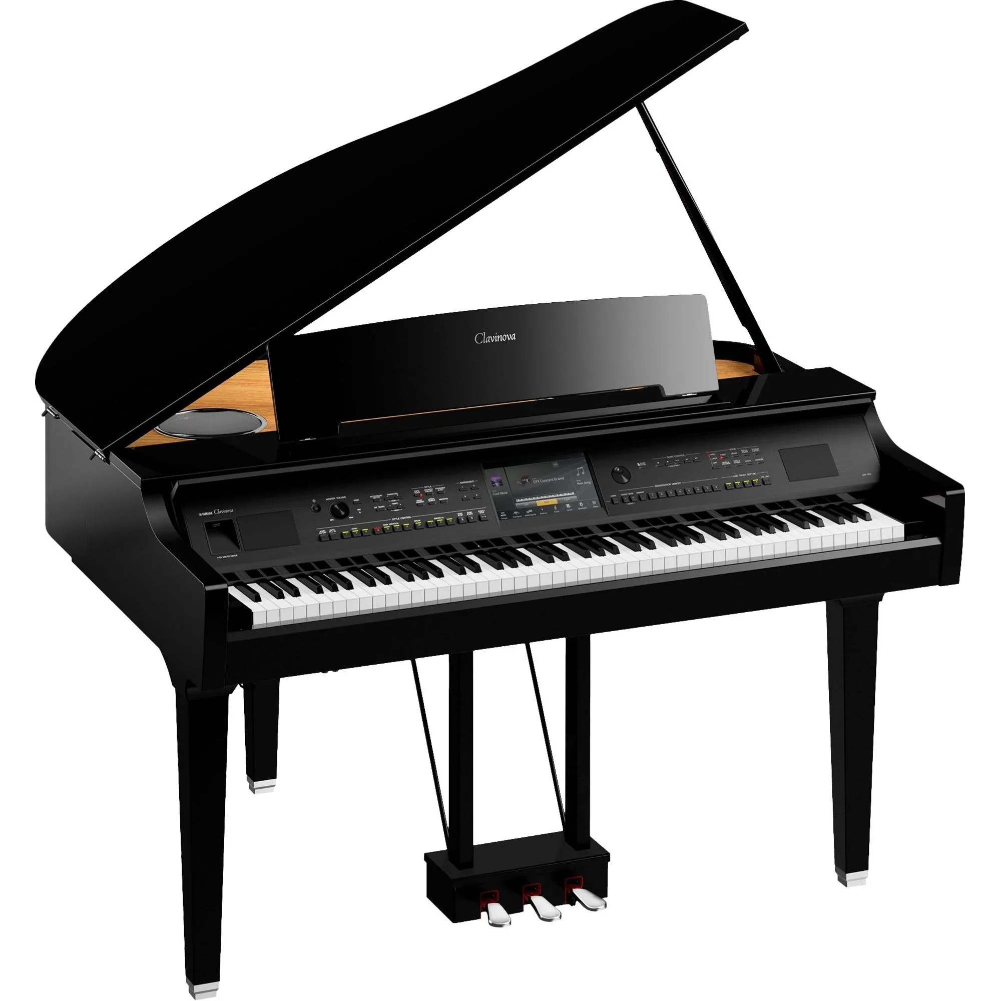 Piano de Cauda Digital Yamaha CVP809GP Preto Polido por 78.891,99 à vista no boleto/pix ou parcele em até 12x sem juros. Compre na loja Mundomax!