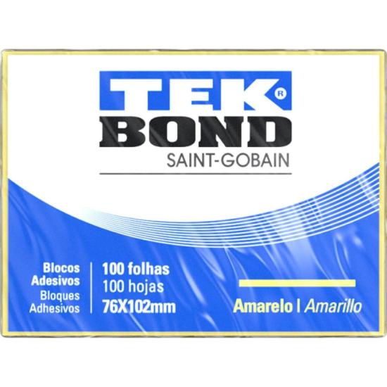 Bloco de Anotações Adesivo Amarelo 76x102 Tekbond por 11,99 à vista no boleto/pix ou parcele em até 1x sem juros. Compre na loja Mundomax!