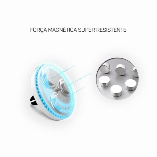 Suporte Veicular Magnético Universal ECCH2 Preto ELG por 0,00 à vista no boleto/pix ou parcele em até 1x sem juros. Compre na loja Mundomax!