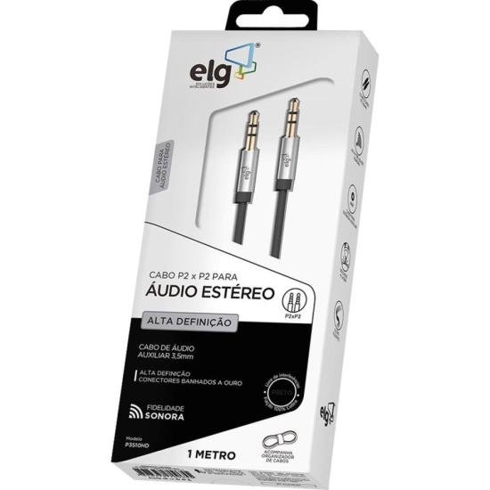 Cabo P2 X P2 P3510HD 1m Preto ELG por 17,99 à vista no boleto/pix ou parcele em até 1x sem juros. Compre na loja Mundomax!