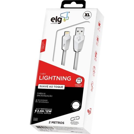 Cabo Lightning Prisma L820 Branco ELG por 33,00 à vista no boleto/pix ou parcele em até 1x sem juros. Compre na loja Mundomax!