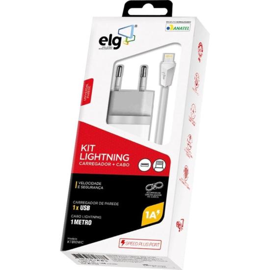 Carregador e Cabo Lightning KT810WC 1m Branco ELG por 52,99 à vista no boleto/pix ou parcele em até 2x sem juros. Compre na loja Mundomax!