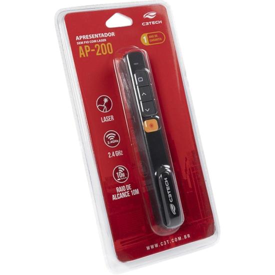 Apresentador Sem Fio C3Tech AP-200 por 83,00 à vista no boleto/pix ou parcele em até 3x sem juros. Compre na loja Mundomax!