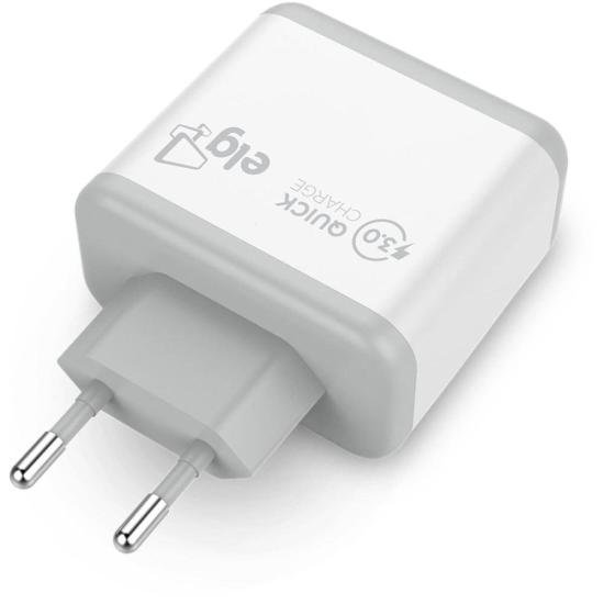 Carregador USB + USB Tipo C 3A WC2S-PDQC Branco ELG por 90,99 à vista no boleto/pix ou parcele em até 3x sem juros. Compre na loja Mundomax!