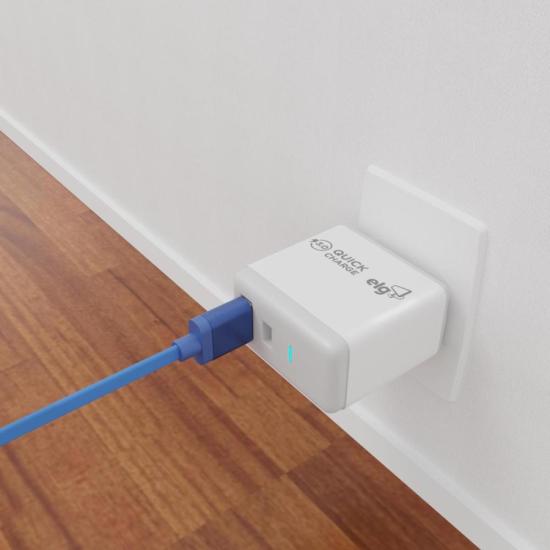 Carregador USB + USB Tipo C 3A WC2S-PDQC Branco ELG por 90,99 à vista no boleto/pix ou parcele em até 3x sem juros. Compre na loja Mundomax!