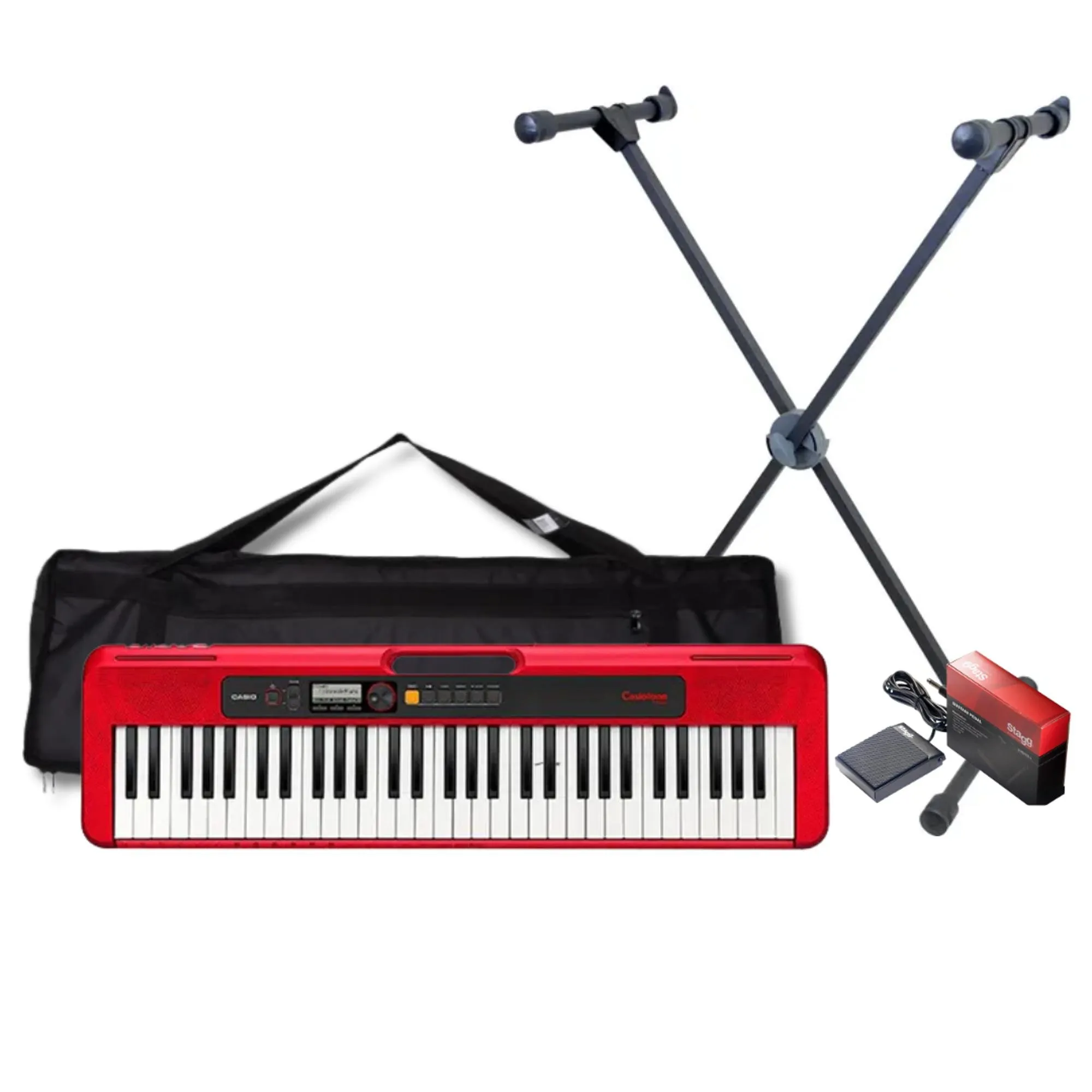 Teclado Musical Casio Casiotone CT-S1RD 61 Teclas Profissional, Vermelho -  Musica Center