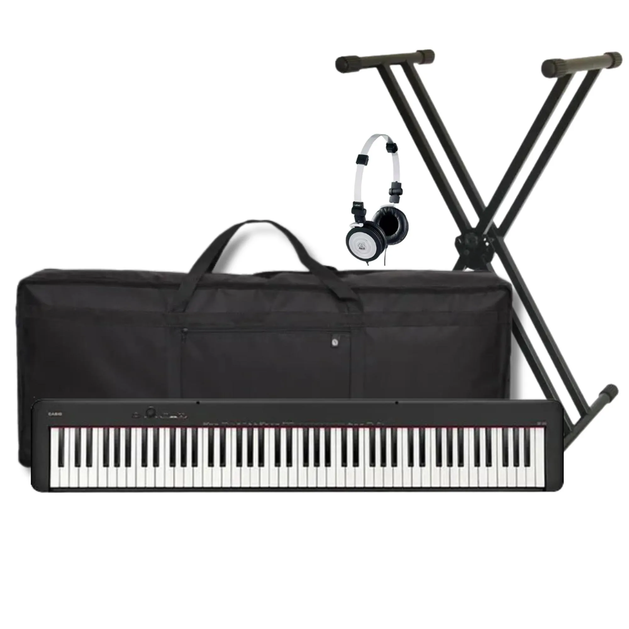 Kit Piano Digital Casio CDP-S110BK PT+ Suporte + Acessórios (81506)