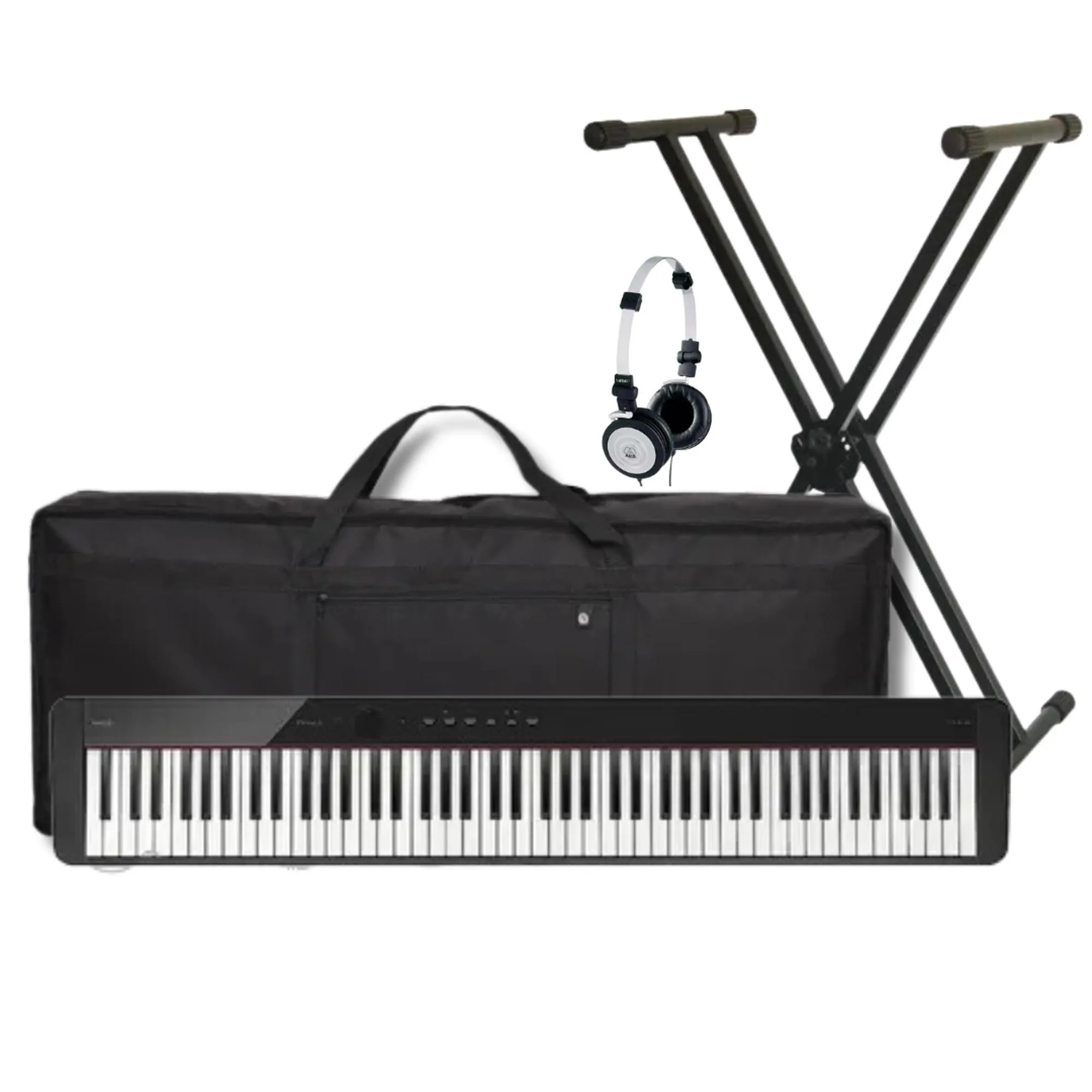 Kit Piano Digital Casio PX-S1100BK PT+ Suporte + Acessórios (81508)