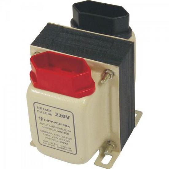 Auto Transformador Universal 127/220VAC e 220/127VAC 100VA MASTER Preto por 0,00 à vista no boleto/pix ou parcele em até 1x sem juros. Compre na loja Mundomax!