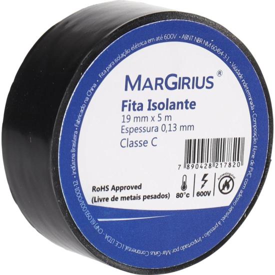 Fita Isolante 19mm 5m Classe C Margirius por 5,99 à vista no boleto/pix ou parcele em até 1x sem juros. Compre na loja Mundomax!