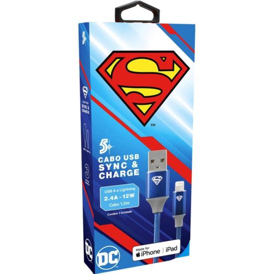 Cabo USB-A Para Lightning Superman 1,5m 5+ por 111,99 à vista no boleto/pix ou parcele em até 4x sem juros. Compre na loja Mundomax!