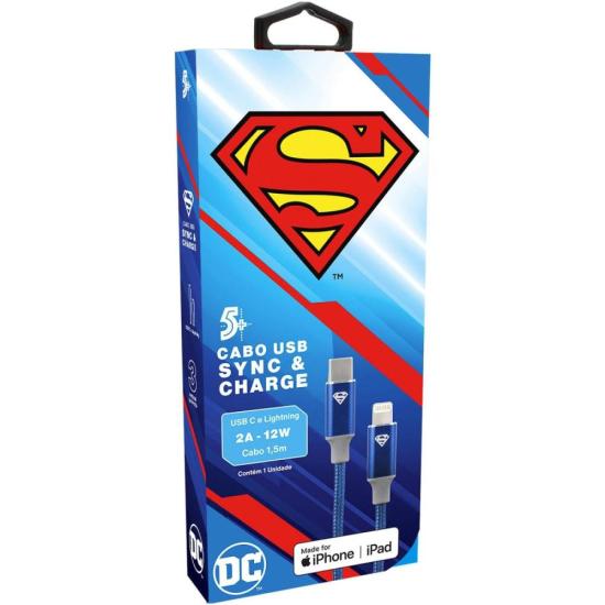 Cabo USB-C Para Lightning Superman 1,5m 5+ por 153,99 à vista no boleto/pix ou parcele em até 6x sem juros. Compre na loja Mundomax!