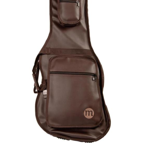 Capa para Contrabaixo Premium Couro Sintético Marrom Mundomax por 279,00 à vista no boleto/pix ou parcele em até 10x sem juros. Compre na loja Mundomax!