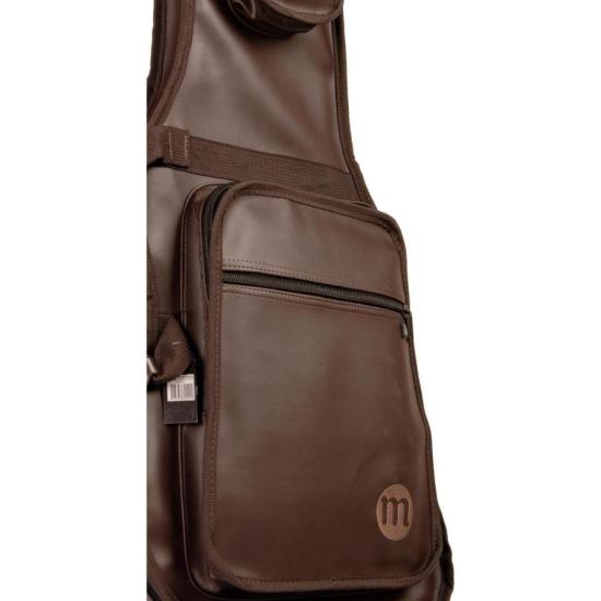 Capa para Contrabaixo Premium Couro Sintético Marrom Mundomax por 279,00 à vista no boleto/pix ou parcele em até 10x sem juros. Compre na loja Mundomax!