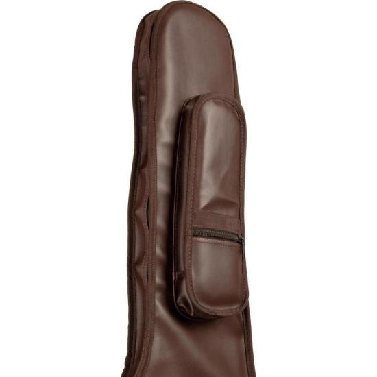 Capa para Contrabaixo Premium Couro Sintético Marrom Mundomax por 279,00 à vista no boleto/pix ou parcele em até 10x sem juros. Compre na loja Mundomax!