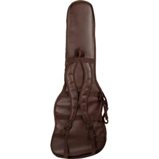 Capa para Contrabaixo Premium Couro Sintético Marrom Mundomax por 279,00 à vista no boleto/pix ou parcele em até 10x sem juros. Compre na loja Mundomax!