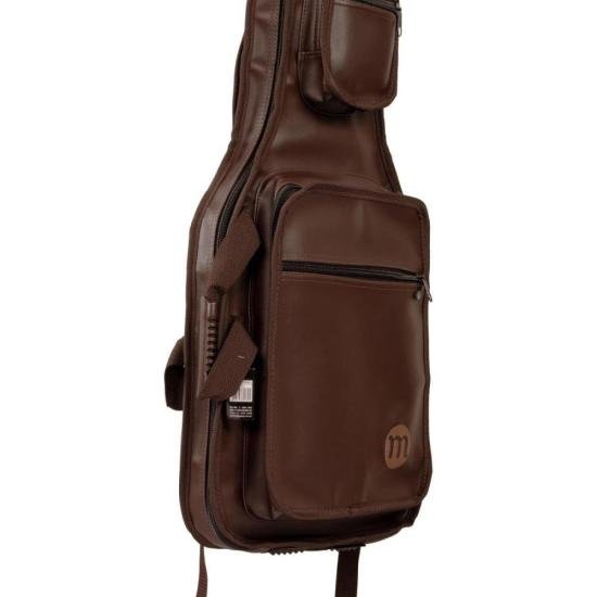 Capa para Guitarra Premium Couro Sintético Marrom Mundomax por 301,00 à vista no boleto/pix ou parcele em até 10x sem juros. Compre na loja Mundomax!