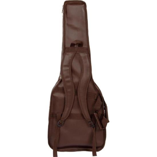 Capa para Guitarra Premium Couro Sintético Marrom Mundomax por 301,00 à vista no boleto/pix ou parcele em até 10x sem juros. Compre na loja Mundomax!