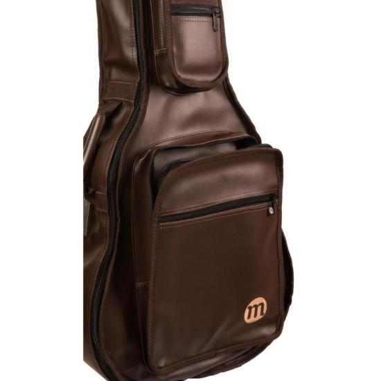 Capa para Violão Clássico Premium Couro Sintético Marrom Mundomax por 301,00 à vista no boleto/pix ou parcele em até 10x sem juros. Compre na loja Mundomax!