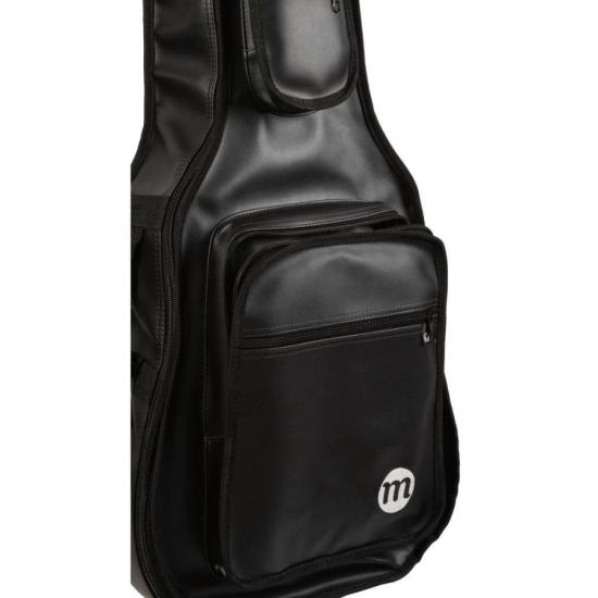 Capa para Violão Folk Premium Couro Sintético Preta Mundomax por 301,00 à vista no boleto/pix ou parcele em até 10x sem juros. Compre na loja Mundomax!