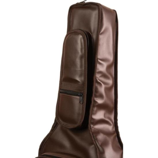 Capa para Violão Folk Premium Couro Sintético Marrom Mundomax por 278,00 à vista no boleto/pix ou parcele em até 10x sem juros. Compre na loja Mundomax!