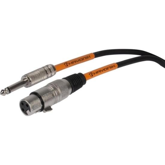 Cabo Para Microfone Hayonik Player XLR Fêmea x P10 3m Preto por 50,00 à vista no boleto/pix ou parcele em até 2x sem juros. Compre na loja Mundomax!