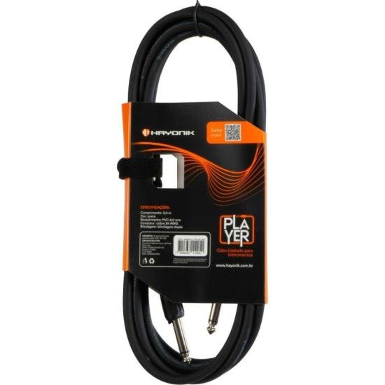 Cabo Para Instrumento Injetado Hayonik Player P10 3m Preto por 30,00 à vista no boleto/pix ou parcele em até 1x sem juros. Compre na loja Mundomax!