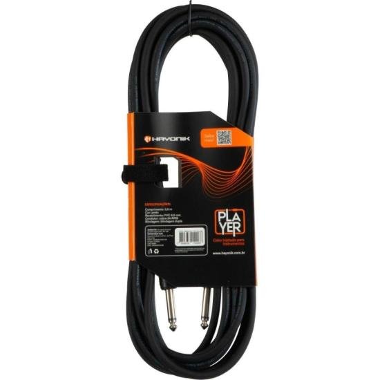 Cabo Para Instrumento Injetado Hayonik Player P10 5m Preto por 40,00 à vista no boleto/pix ou parcele em até 1x sem juros. Compre na loja Mundomax!