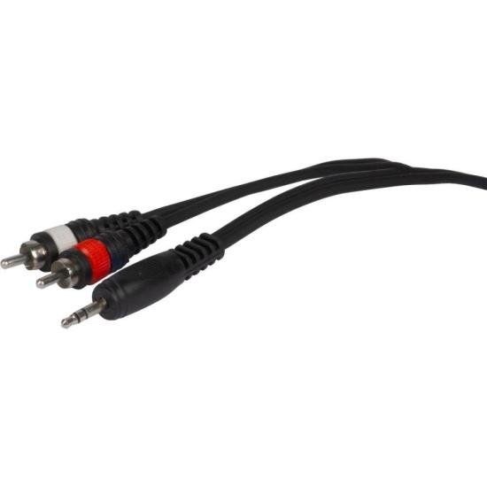 Cabo de Áudio Hayonik Player 1 P2 x 2 RCA 5m Preto por 50,00 à vista no boleto/pix ou parcele em até 2x sem juros. Compre na loja Mundomax!