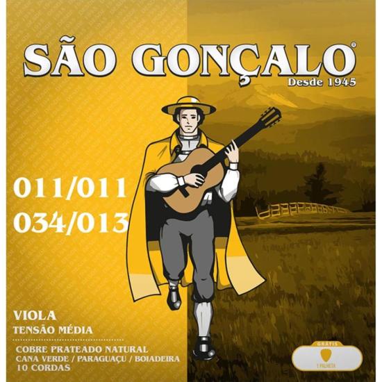 Encordoamento Para Viola Tensão Média .011 São Gonçalo (81922)