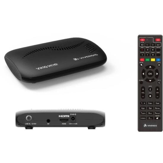 Receptor Para TV SATHD VX10 Banda KU Vivensis por 207,00 à vista no boleto/pix ou parcele em até 8x sem juros. Compre na loja Mundomax!