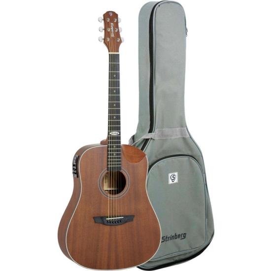 Violão Strinberg SD201HC Folk Eletroacústico Mahogany Satin Com Bag por 1.339,99 à vista no boleto/pix ou parcele em até 12x sem juros. Compre na loja Mundomax!