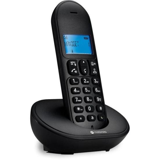 Telefone Sem Fio Motorola MT150 DECT Preto por 253,00 à vista no boleto/pix ou parcele em até 10x sem juros. Compre na loja Mundomax!