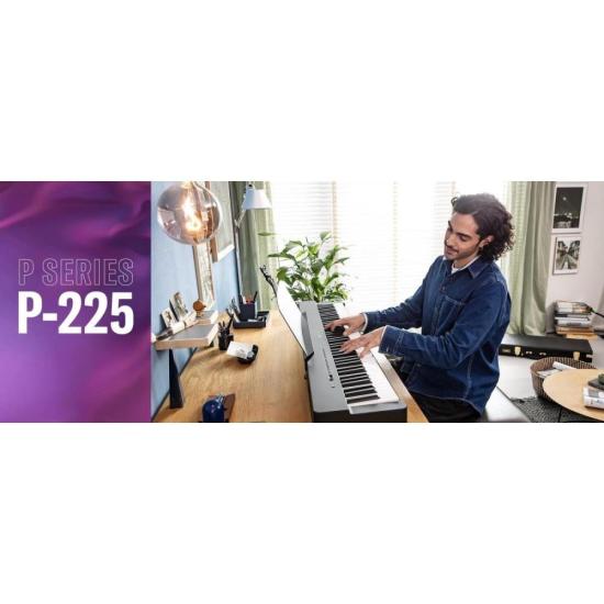 Piano Yamaha P225 Preto por 5.049,00 à vista no boleto/pix ou parcele em até 12x sem juros. Compre na loja Mundomax!