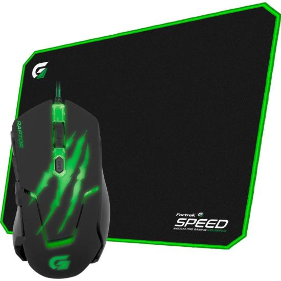 Kit Raptor Mouse + Mouse Pad Fortrek por 52,90 à vista no boleto/pix ou parcele em até 2x sem juros. Compre na loja Fortrek!