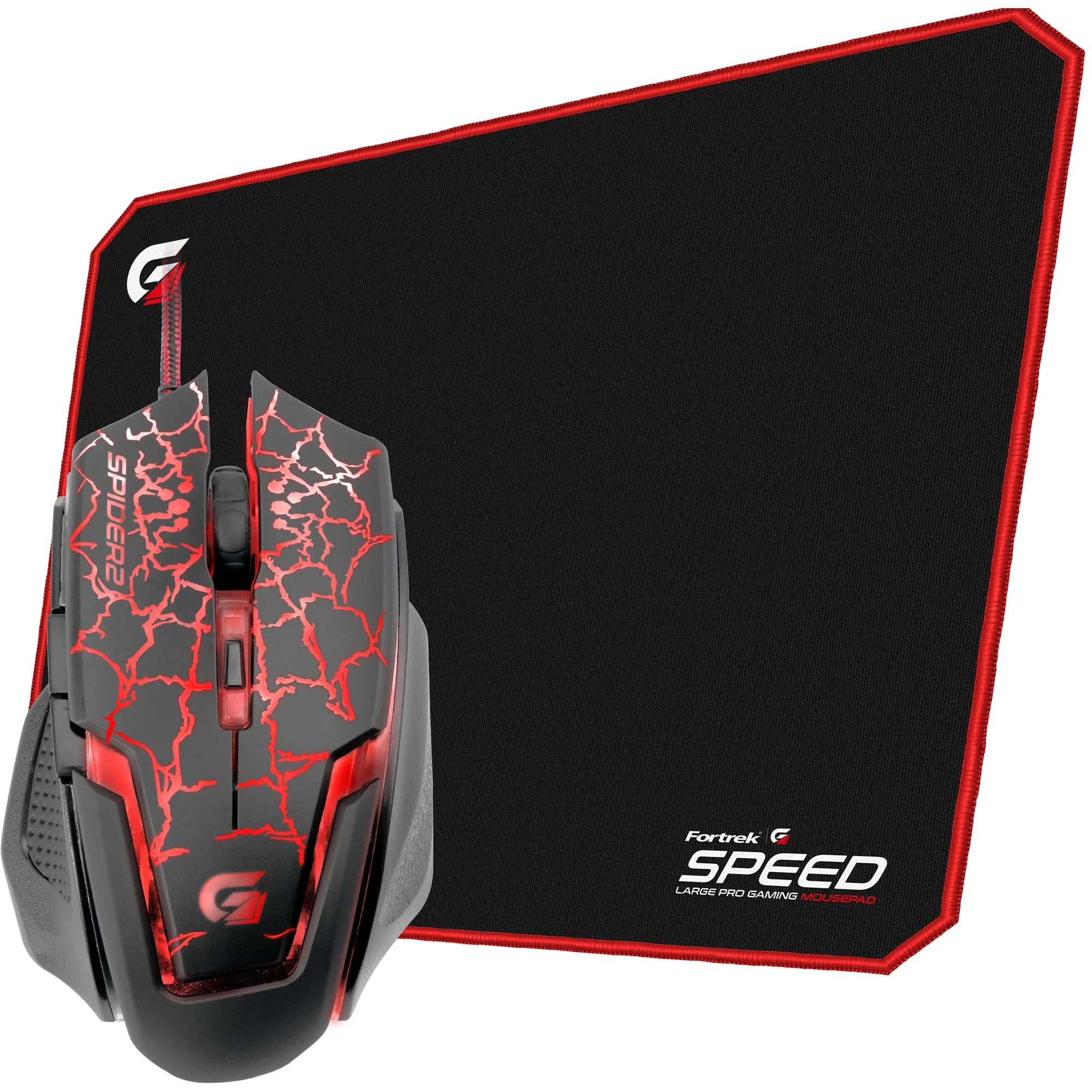 Mousepad Gamer Fortrek Speed Mpg-104 Vermelho 900x400x4mm Borracha