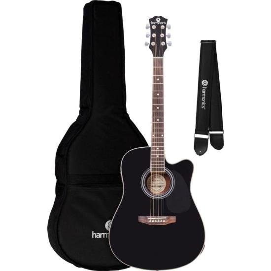 KIT LUXO VIOLAO GE30 PT + CAPA + CORREIA por 999,90 à vista no boleto/pix ou parcele em até 10x sem juros. Compre na loja Harmonics!